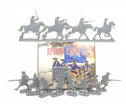 Солдатики из пластика Армия Карла XII. Северная война (8+4 шт, серый) 52 мм, Солдатики ЛАД