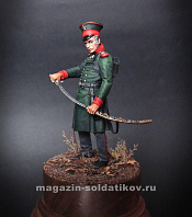 Сборная миниатюра из металла Офицер Санкт-Петербургского или Московского ополчения 54 мм, Chronos miniatures - фото