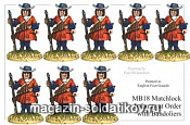 Фигурки из металла MB 18 Пехота с фитильными мушкетами и бандольерами (28 мм) Foundry - фото