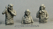 Сборная миниатюра из смолы Современный Израильский танковый экипаж 2. Бюст, 3 штуки (1/35) 5.45 - фото