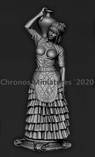 Сборная миниатюра из смолы Минойская женщина, 54 мм, Chronos miniatures - фото