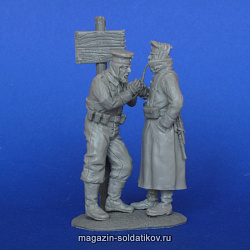 Сборная фигура из смолы Немецкие солдаты. Первая Мировая Война. 2фигуры 1/35 MasterClub
