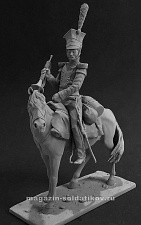 Сборная фигура из смолы Трубач армейский улан, Россия 1809-13 гг., 54 мм, Chronos miniatures - фото