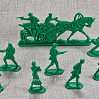 Солдатики из пластика Налётчики (9 шт, зелёный, пластик) 54 мм, Воины и битвы