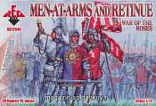 Солдатики из пластика Война Роз. Рыцари и свита. 1 (1/72) Red Box - фото