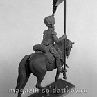 Сборная миниатюра из металла Сапер конных егерей, Франция 54 мм, Chronos miniatures