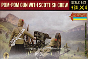 Солдатики из пластика Pom-Pom Gun with British Crew (1/72) Strelets - фото