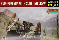 Солдатики из пластика Pom-Pom Gun with British Crew (1/72) Strelets
