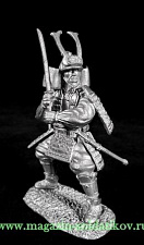 Миниатюра из металла Самурай с мечом 54 мм, Магазин Солдатики - фото
