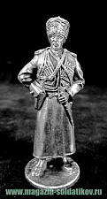 Миниатюра из металла AG 063 Фигура пешая «Казачий конвой его императорского величия», чернение 54 мм Ages - фото