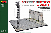 Сборная модель из пластика Фрагмент улицы со стеной MiniArt (1/35) - фото