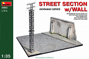 Сборная модель из пластика Фрагмент улицы со стеной MiniArt (1/35) - фото