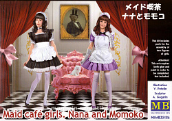 Сборные фигуры из пластика MB 35186 Девушки в стиле «мэйдо-кафе» Нана и Момоко (1/35) Master Box