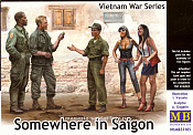 Сборные фигуры из пластика MB 35185 Где-то в Сайгоне. Война во Вьетнаме (1/35) Master Box - фото