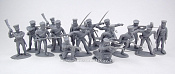 Солдатики из пластика Prussian Infantry 16 figures in 8 poses (gray) 1:32, Timpo - фото