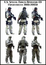Сборная фигура из смолы ЕМ 35047 Американский спецназовец. Афганистан 2001-2003. 2, 1/35 Evolution - фото