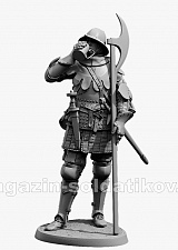 Сборная миниатюра из смолы Средневековый пехотинец, 75 мм, Altores studio - фото