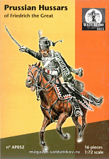 Солдатики из пластика АР 052 Прусские гусары Фридриха Великого (1:72) Waterloo - фото