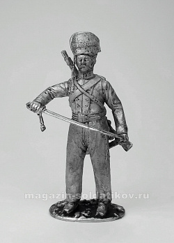 Миниатюра из олова 365 РТ Казак эскадрона Скаржинского, 1812-14 гг. 54 мм, Ратник