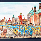 Миниатюра в росписи Шведская пехота на параде, Армия Карла XII, XVIII век, 1:32