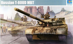Сборная модель из пластика Российский танк Т-80УД МБТ, 1:35 Трумпетер