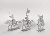 Сборные фигуры из металла Кавалерия. Командная группа 1783-96 гг. 28 мм, Figures from Leon - фото