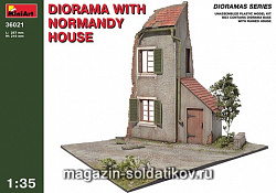 Сборная модель из пластика Диорама с нормандским домом MiniArt (1/35)