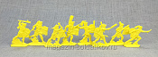 Солдатики из пластика Ацтеки. Пластик (8 шт, цвет-желтый, в кор.), Воины и битвы - фото