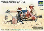 Сборные фигуры из пластика MB 3597 Пулемет Vickers с расчетом, Северная Африка, WW II (1/35) Master Box - фото