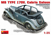Сборная модель из пластика МБ тип 170V Кабриолет, немецкий автомобиль MiniArt (1/35) - фото