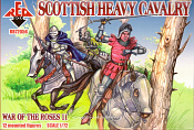 Солдатики из пластика Война Роз. Набор 11. Шотландская тяжелая кавалерия (1/72) Red Box - фото