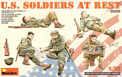 Сборные фигуры из пластика Американские солдаты на отдыхе, MiniArt (1/35) - фото