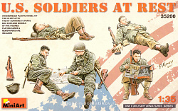 Сборные фигуры из пластика Американские солдаты на отдыхе, MiniArt (1/35)