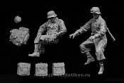 Сборные фигуры из смолы Немецкие мотоциклисты (2 фигуры), 1/35, Stalingrad - фото