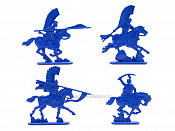 Солдатики из пластика Польские крылатые гусары (4 шт, синий), Солдатики ЛАД - фото