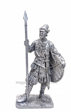 Миниатюра из олова 332. Древнерусский воин. Русь, X век, 54 мм, EK Castings