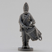 Сборная миниатюра из смолы Батальонный барабанщик Павловского полка, стоящий 28 мм, Аванпост - фото