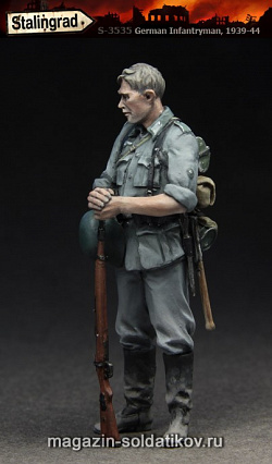 Сборная миниатюра из смолы Немецкий пехотинец, 1/35, Stalingrad