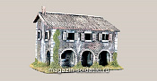 Сборная модель из пластика ИТ Деревенский дом с крыльцом (1:72) Italeri - фото