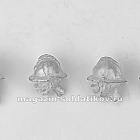 Сборная фигура из металла Набор голов, Первая мировая война (набор 6 шт, олово) 28 мм STP-miniatures