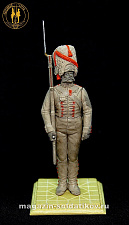 Сборная миниатюра из металла Унтер-офицер Роты Дворцовых гренадер 1848 г., 1:30, Оловянный парад - фото