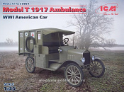 Сборная модель из пластика Американский санитарный автомобиль IМВ Model T 1917 (1/35) ICM - фото