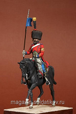 Сборная фигура из смолы SM 5434 Сапёр Марешаль де Ложик 9-го гусарского полка. Франция.1812 год, 54 мм, SOGA miniatures - фото