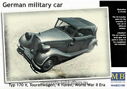 Сборные фигуры из пластика German military car, Typ 170 V, Tourenwagen, 4 T.r (1/35) Master Box