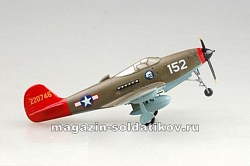 Масштабная модель в сборе и окраске Самолет P-39Q Aircobra Red Tails 1:72 Easy Model