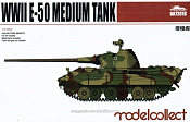 Сборная модель из пластика Germany WWII E-50 Medium Tank with 88 gun, (1:72), Modelcollect - фото