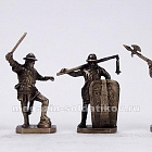 Фигурки из латуни Гуситские войны. Чехи (латунь) 6 шт, 40 мм, Солдатики Публия