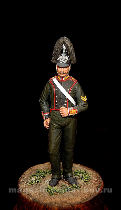 Сборная миниатюра из металла Унтер-офицер Лейб-гвардии Саперного батальона, 1:30, Оловянный парад