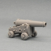 Сборная миниатюра из смолы 24-фунтовая пушко-карронада, 28 мм, Аванпост - фото