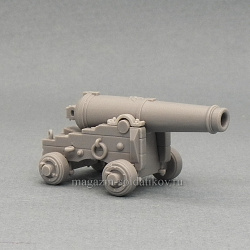 Сборная миниатюра из смолы 24-фунтовая пушко-карронада, 28 мм, Аванпост
